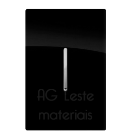 Conjunto Interruptor Simples Vertical 4x2 - Novara Preto Brilhante Cromado